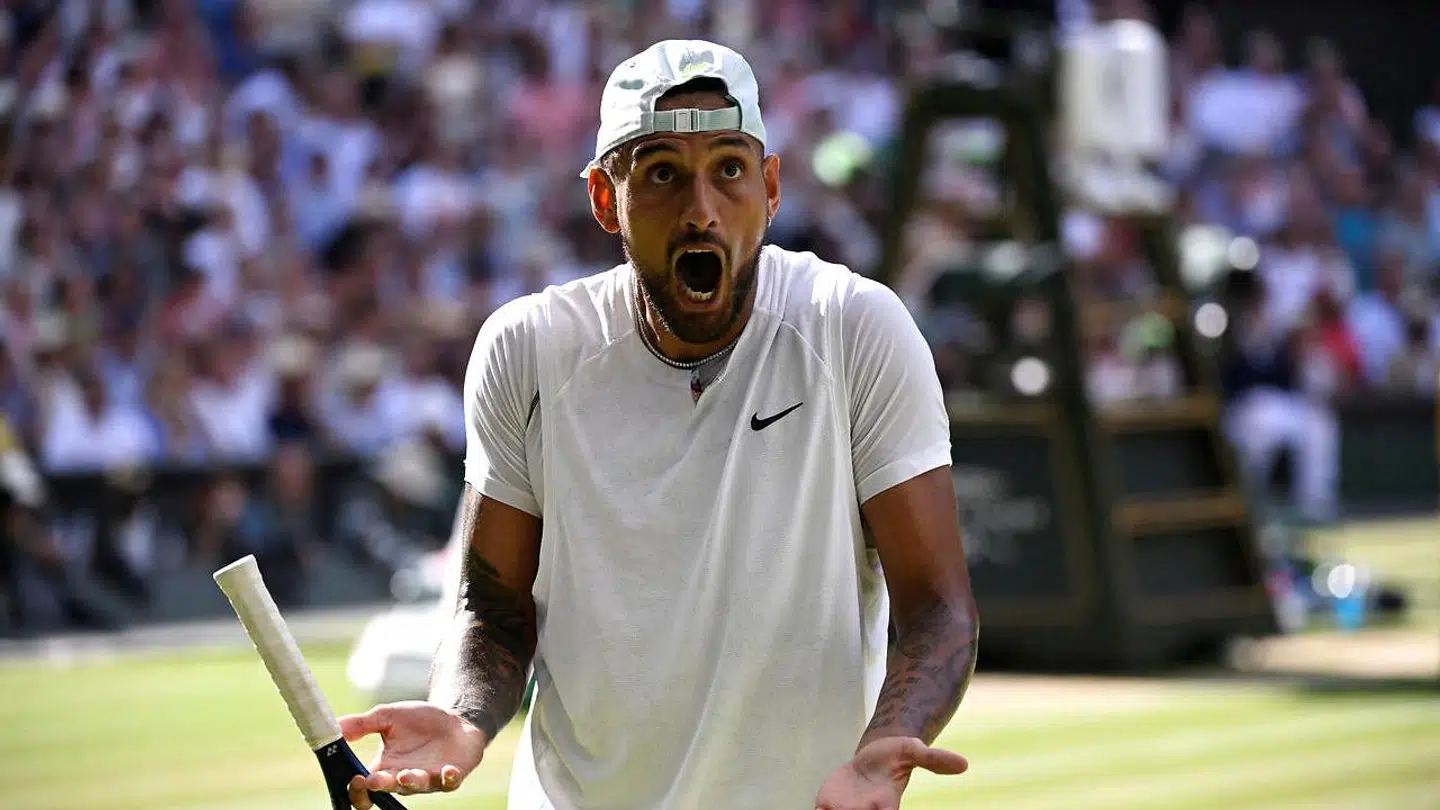 En rasende Nick Kyrgios.