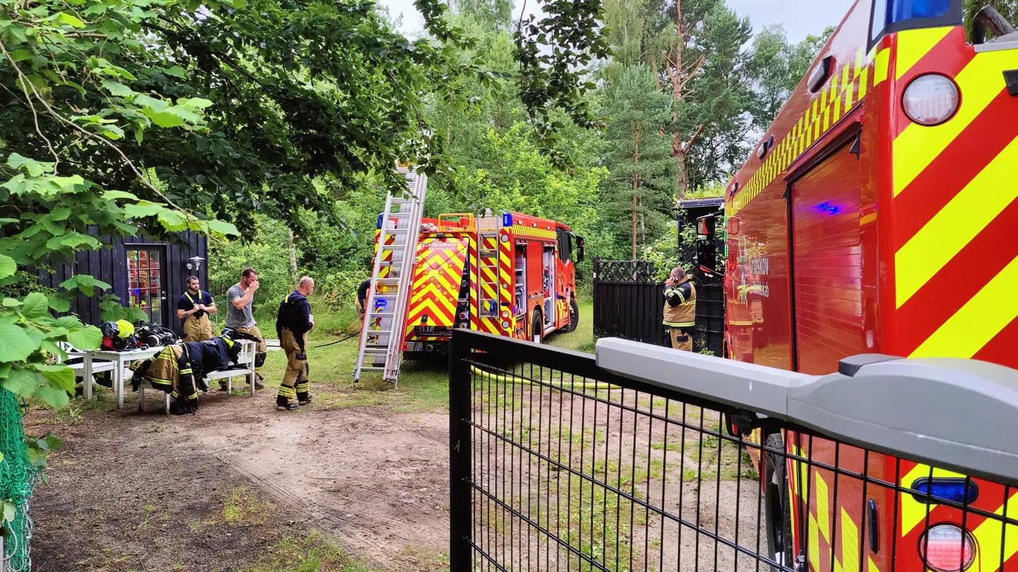 Branden kom heldigvis hurtigt under kontrol. Foto: Allan Andersen