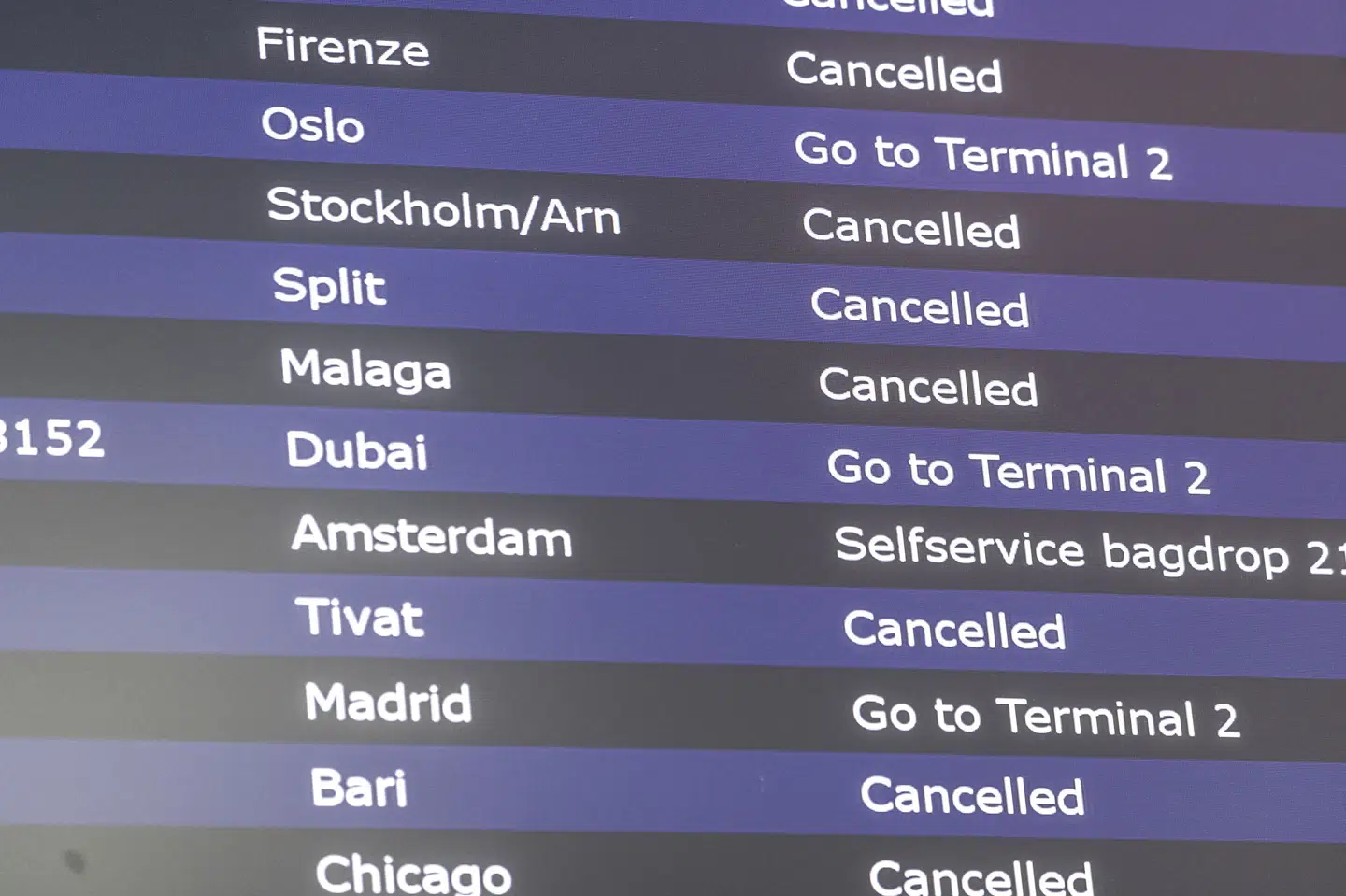 SAS-piloter strejker, og mange afgange er aflyst i CPH Københavns Lufthavn, mandag den 4. juli 2022.. (Foto: Ãlafur Steinar Rye Gestsson/Ritzau Scanpix) ãlafur Steinar Rye Gestsson/Ritzau Scanpix