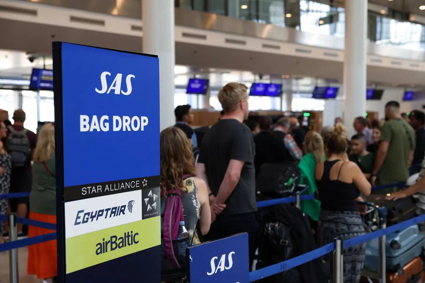 SAS er ikke blevet enige med omkring 1000 af sine piloter om at undgå en strejke. Dermed venter et stort antal aflysninger sandsynligvis. Der er dog undtagelse - hvis det er et af SAS' datterselskaber eller underleverandører, der står for afgangen. Man kan se, hvordan ens afgang påvirkes på SAS' hjemmeside. (Arkivfoto) Andrew Kelly/Reuters