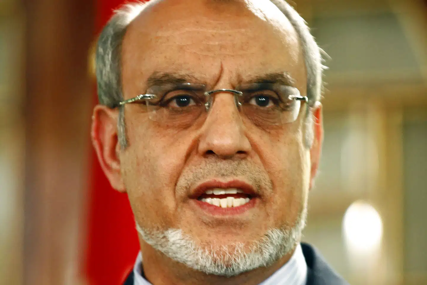 Tunesiens ekspremierminister Hamadi Jebali er ved dårligt helbred, efter at han har indledt en sultestrejke i protest mod sin varetægtsfængsling. (Arkivfoto). Zoubeir Souissi/Reuters