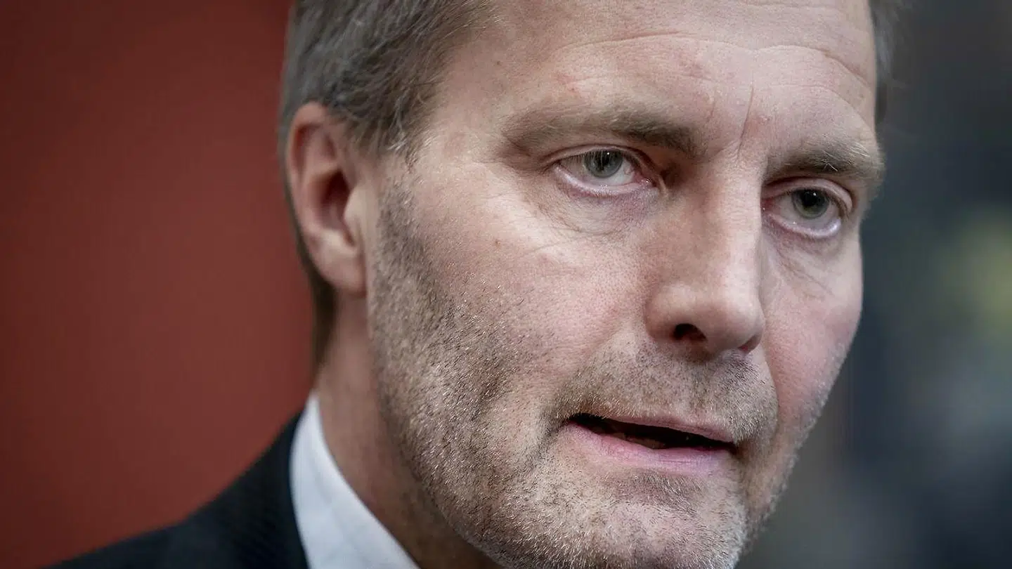 Dansk Folkepartis Peter Skaarup efter at Dansk Folkepartis folketingsgruppe har holdt møde, på Christiansborg tirsdag den 1. marts 2022.. (Foto: Liselotte Sabroe/Ritzau Scanpix)