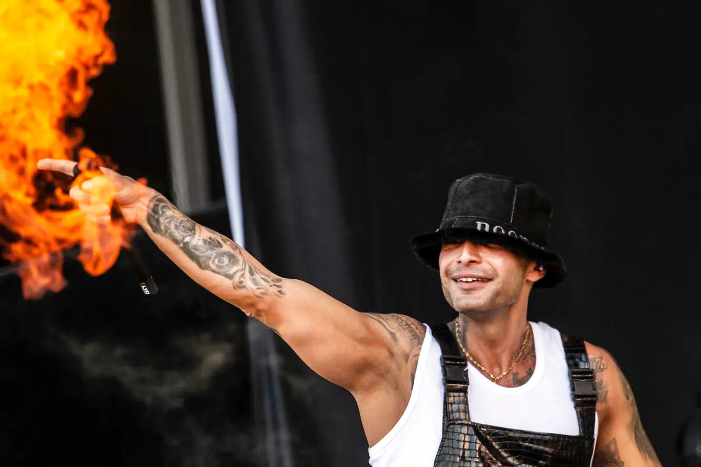 Burhan G spiller på Tinderbox Odense, fredag den 24. juni 2022.. (Foto: Helle Arensbak/Ritzau Scanpix)