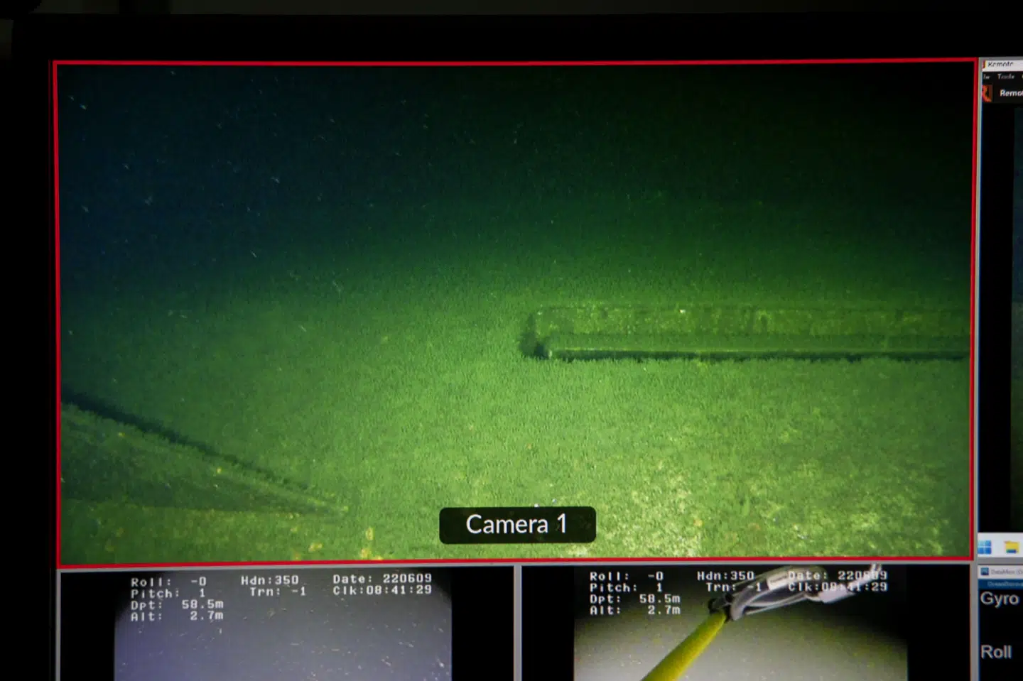 Først på måneden startede ekspeditionen, der skal undersøge Estonia-tragedien igen. Årsagen til ulykken har været præget af spekulationer, siden dykkere i forbindelse med en dokumentarserie fandt et hul i vraget. Billedet er taget som en del af ekspeditionen. 60160 Stefan Jerrevång/Tt/Ritzau Scanpix