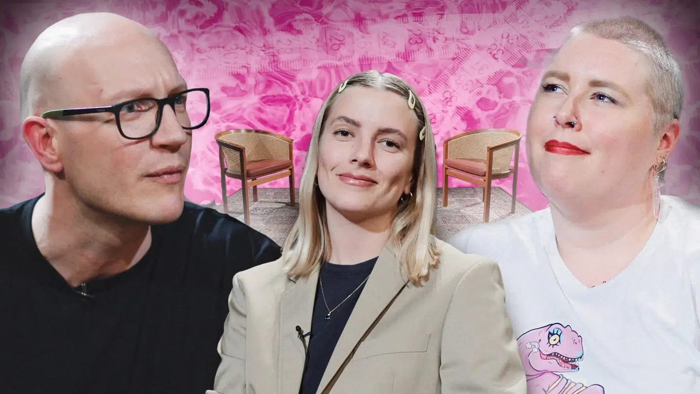 I tredje afsnit af 'Ellen Imellem' sidder sundhedsekspert Morten Elsøe overfor DR-journalist Ellen Kirstine Jensen, der i al hemmelighed får sine spørgsmål fra tykaktivisten Regina Fjendbo.