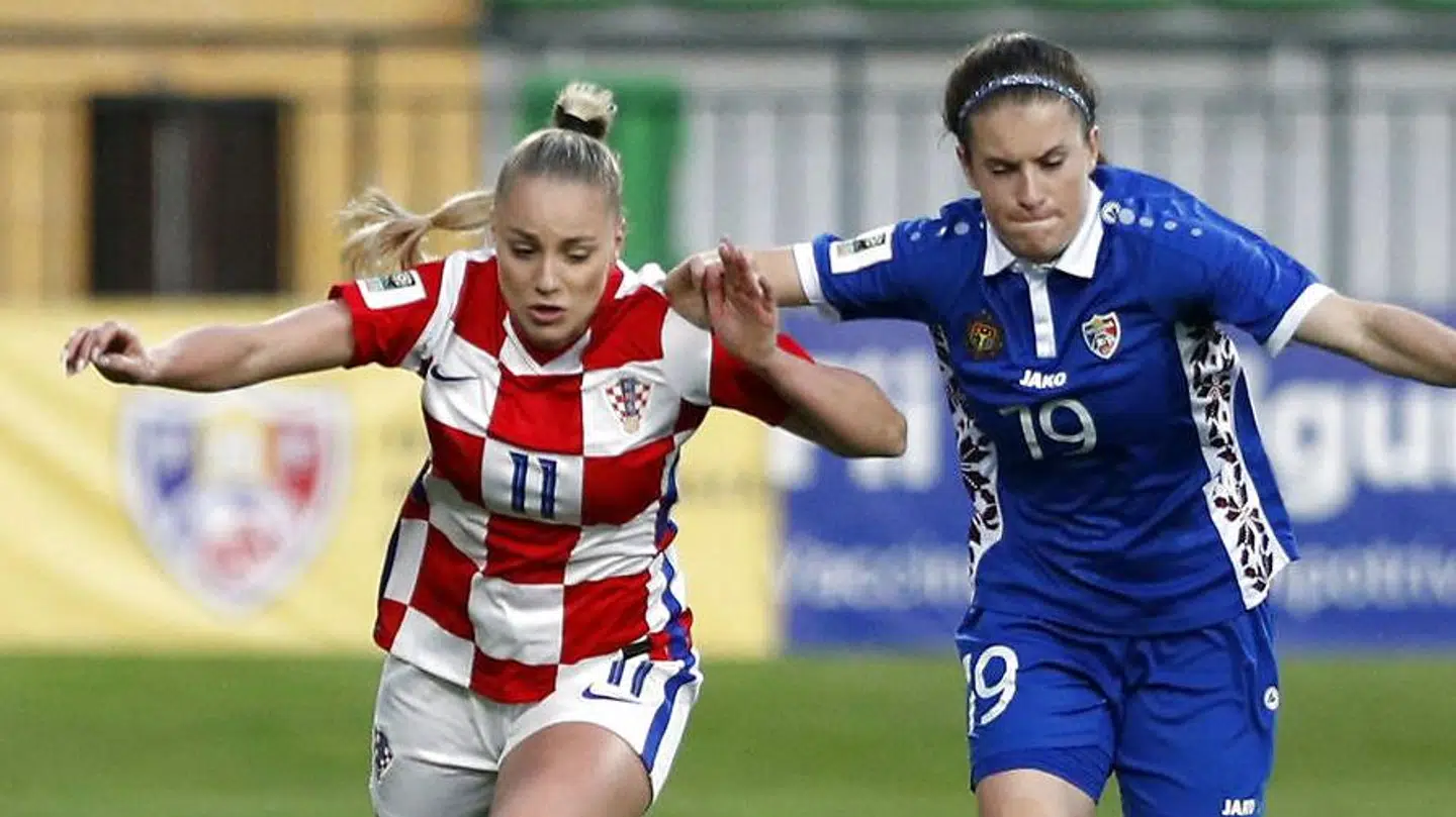 Ana Maria Markovic i aktion for Kroatien.