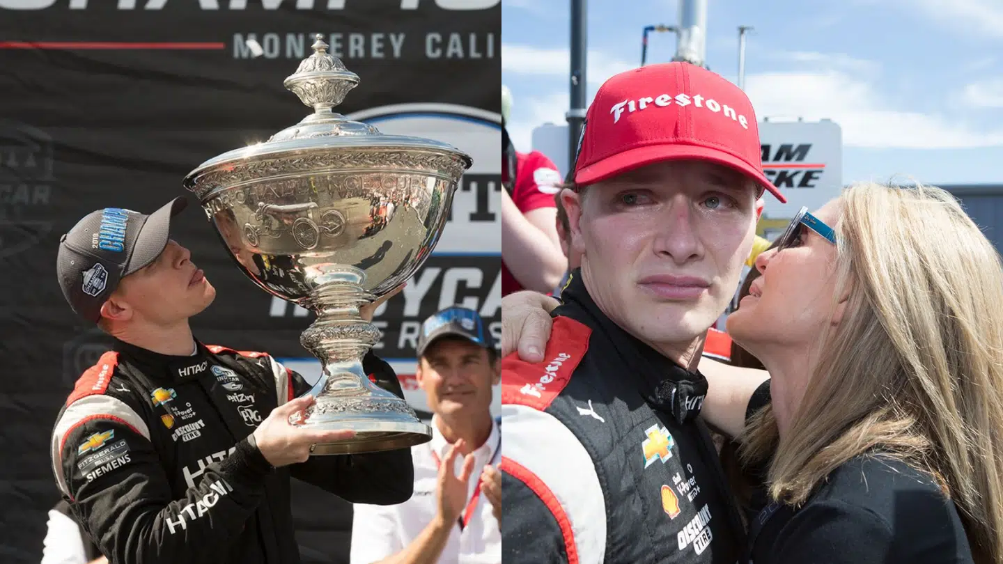 Josef Newgarden fejrede sit andet Indycar-mesterskab i 2019 med sin mor, Tina Newgarden.