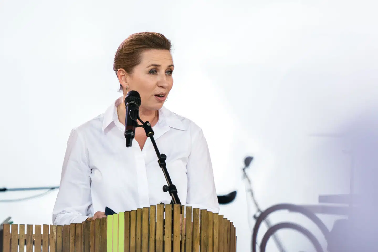 - En ny tendens er jo, at man kan stille sig op og sige ting, som er forkerte, uden der sker noget. Helt omkostningsfrit kan man bare påstå noget om andre mennesker, siger Mette Frederiksen. Ida Marie Odgaard/Ritzau Scanpix