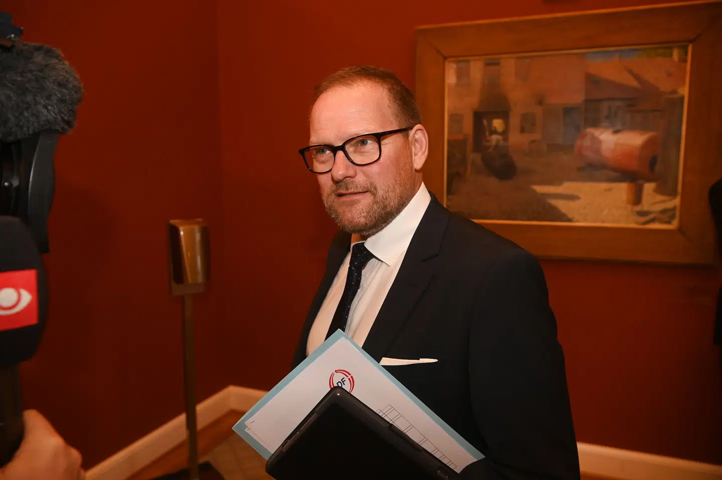 Rene Christensen, politisk næstformand i DF, siger, at han oplever, at det går godt i partiet, og at der er en enorm lyst til at lave politik. Thomas Sjørup/Ritzau Scanpix
