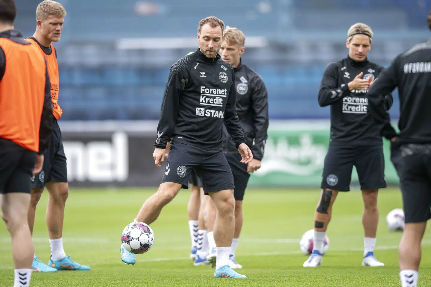 Christian Eriksen er ikke at finde i Danmarks startopstilling. Thomas Sjørup/Ritzau Scanpix