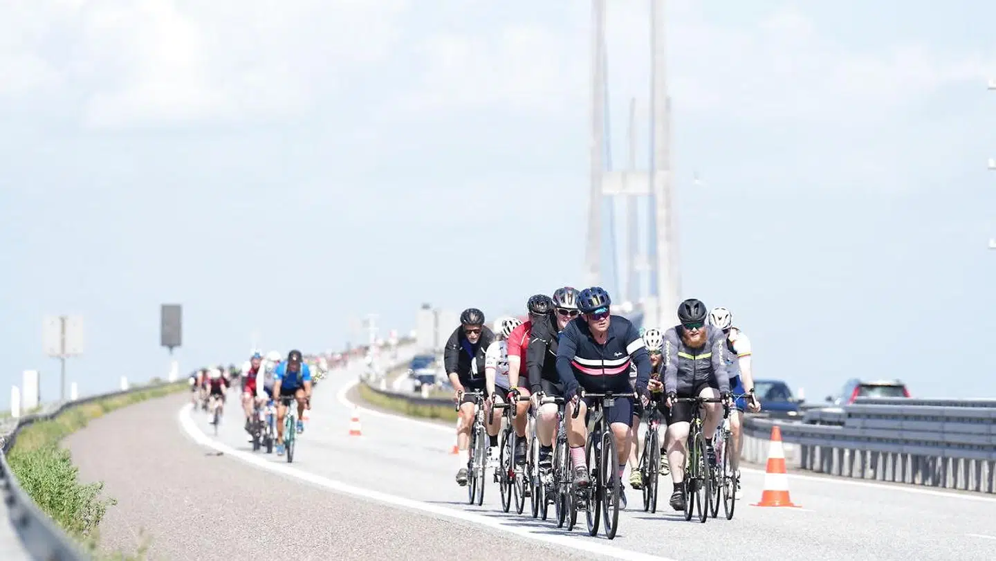 Motionscykelløbet - Tour de Storebælt med ca. 16.000 deltagere kører henover Storebæltsbroen lørdag den 11. juni 2022.