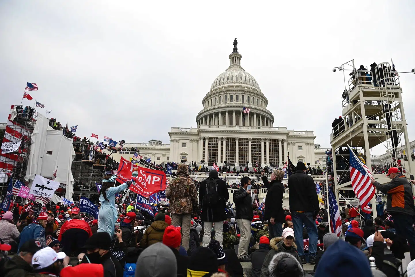 Donald Trump-støtter stormede Kongressen 6. januar 2021. (Arkivfoto). Andrew Caballero-Reynolds/Ritzau Scanpix