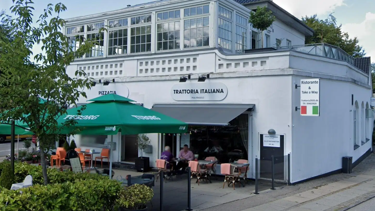 Den italienske restaurant Trattoria Italiana på Vilvordevej i Charlottenlund. Foto: Google Street View