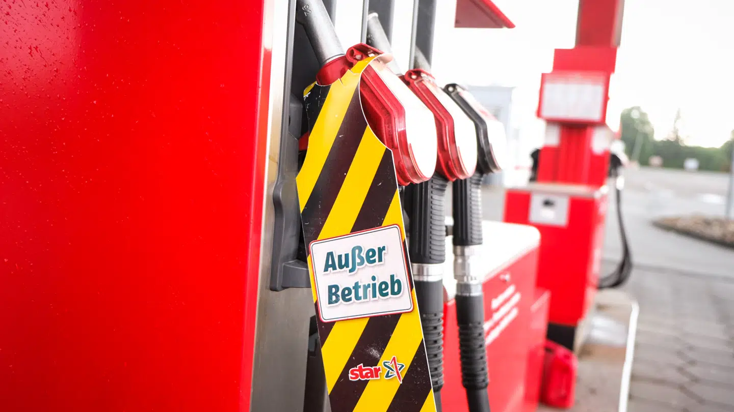 'Ude af drift' står der her.