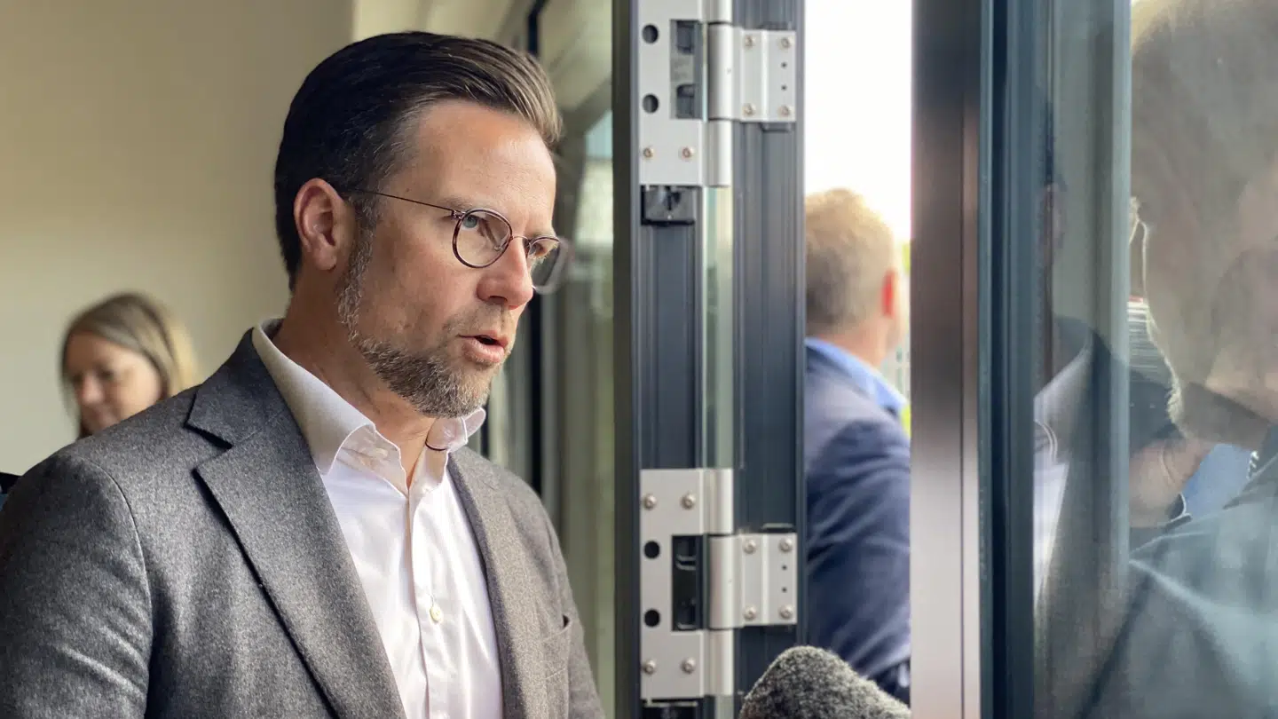 For borgmester Peter Rahbæk Juel var det stort at kunne præsentere AP Pension som investor i Vollsmose. Foto: Jeppe Kanstrup