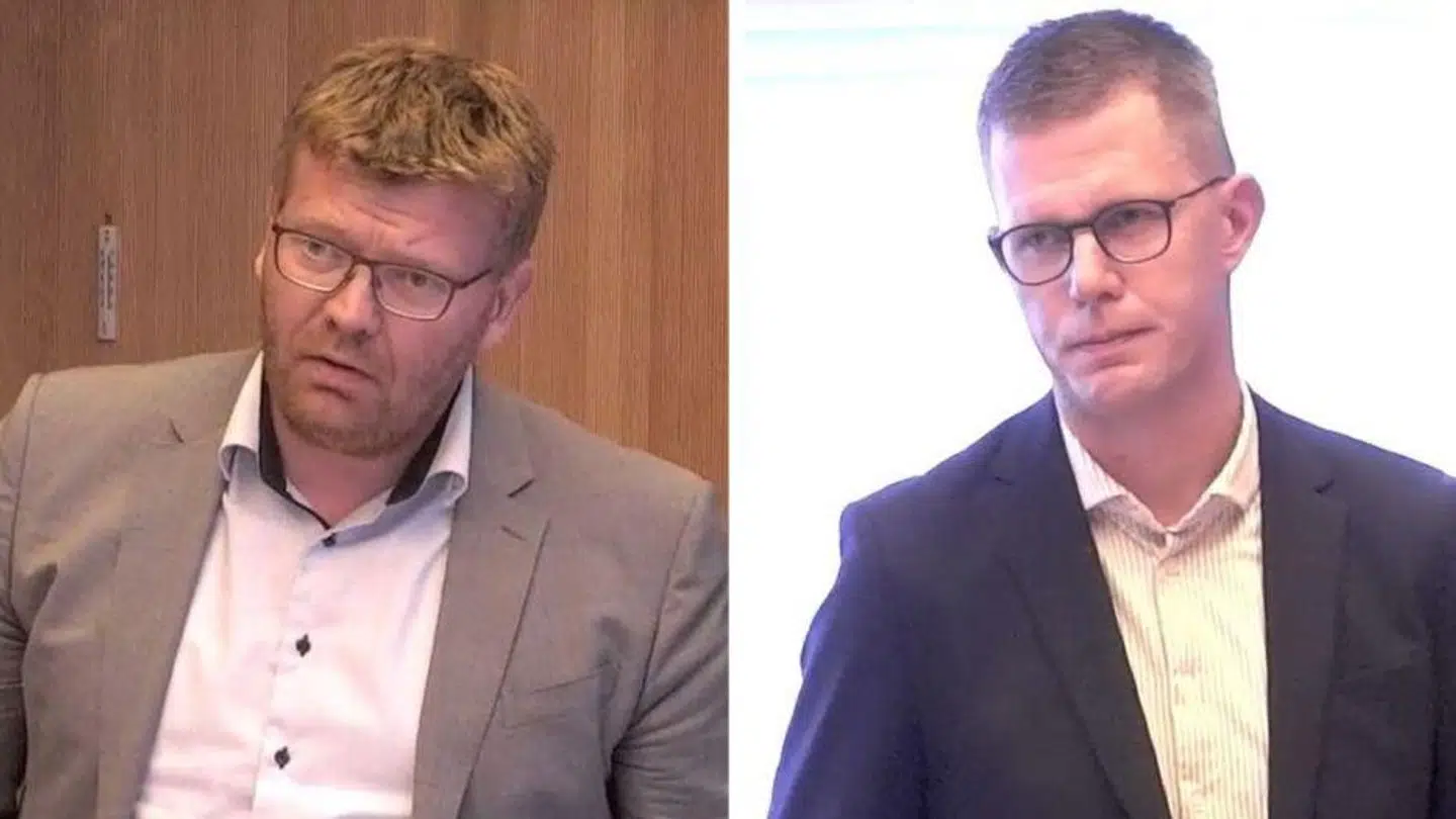 Joachim Hoffmann-Petersen (K) og Brian Dybro (SF) så meget forskelligt på tingene under onsdagens byrådsmøde. Foto: Kommune-tv.dk