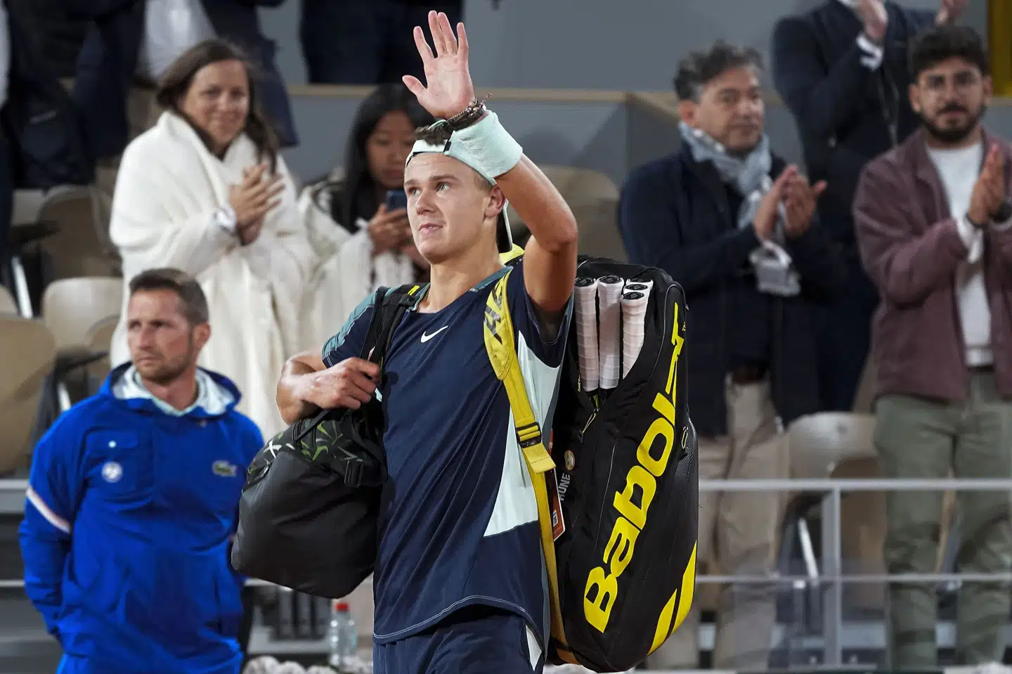 Holger Rune er færdig i Paris efter nederlag til Casper Ruud fra Norge. Michel Euler/Ritzau Scanpix