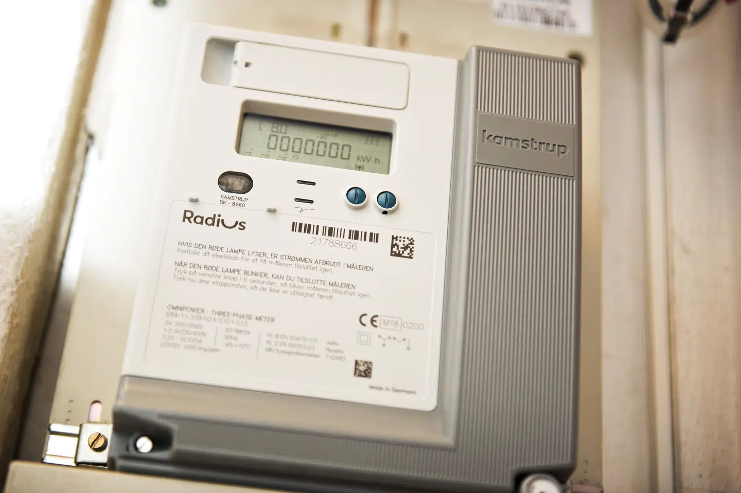 Det er Kamstrup, der står bag en stor del af de elmålere, der findes rundtom i danske hjem. (Arkivfoto). Kristian Djurhuus/Ritzau Scanpix