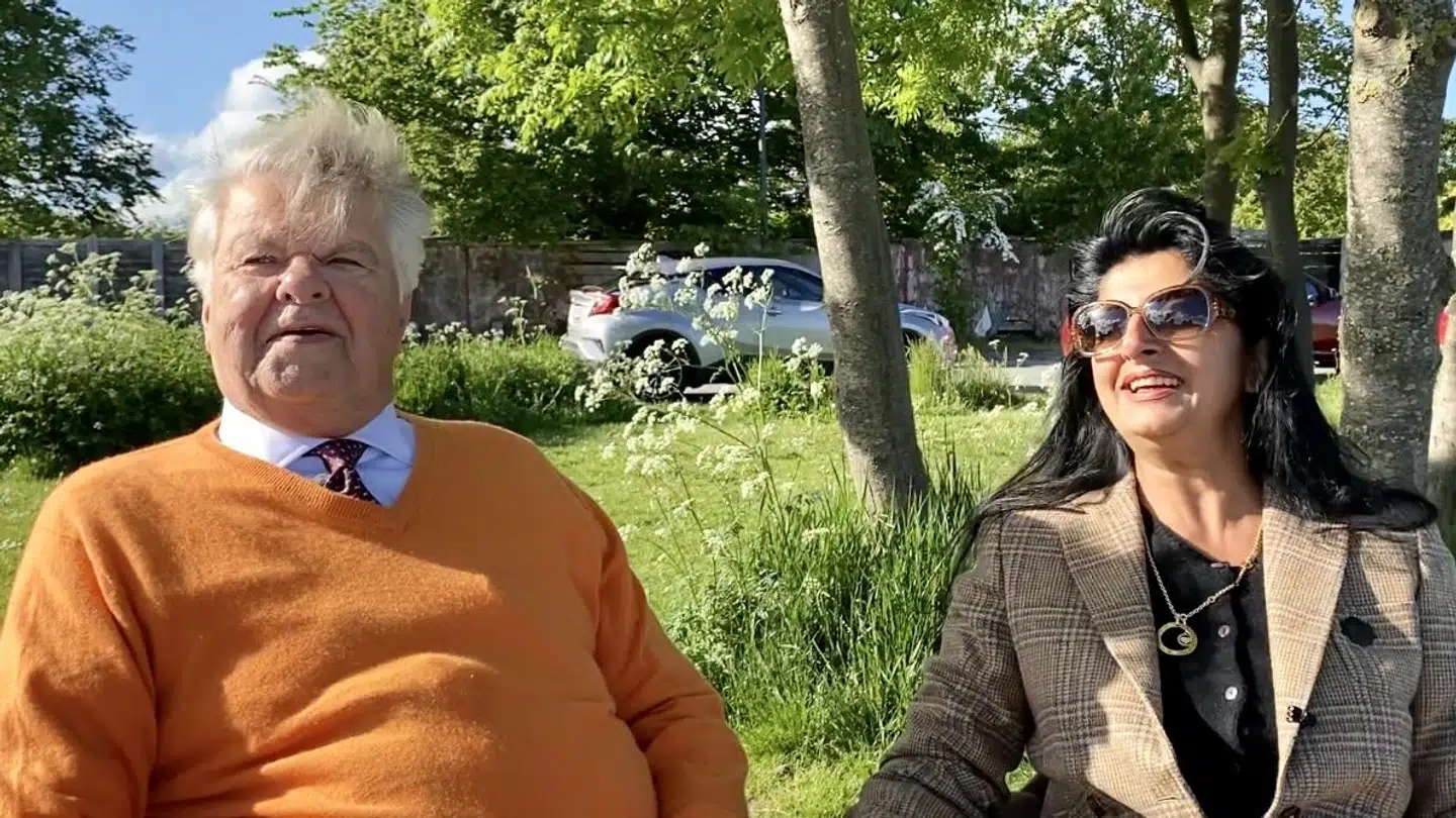 Susan Astani og Christian Kjær bor ofte hos hendes veninde på Amager, når de er i Danmark.