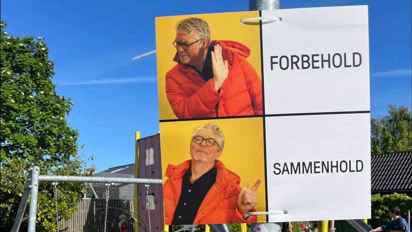 En ny valgplakat med SFs Karsten Hønge vækker opmærksomhed. Foto: Facebook
