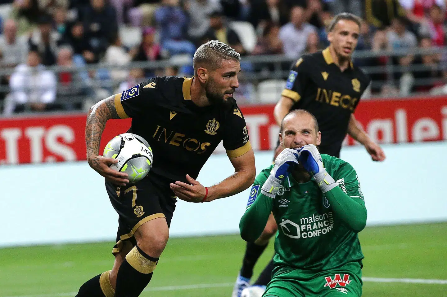 Andy Delort blev den store helt for Nice lørdag. Francois Nascimbeni/Ritzau Scanpix