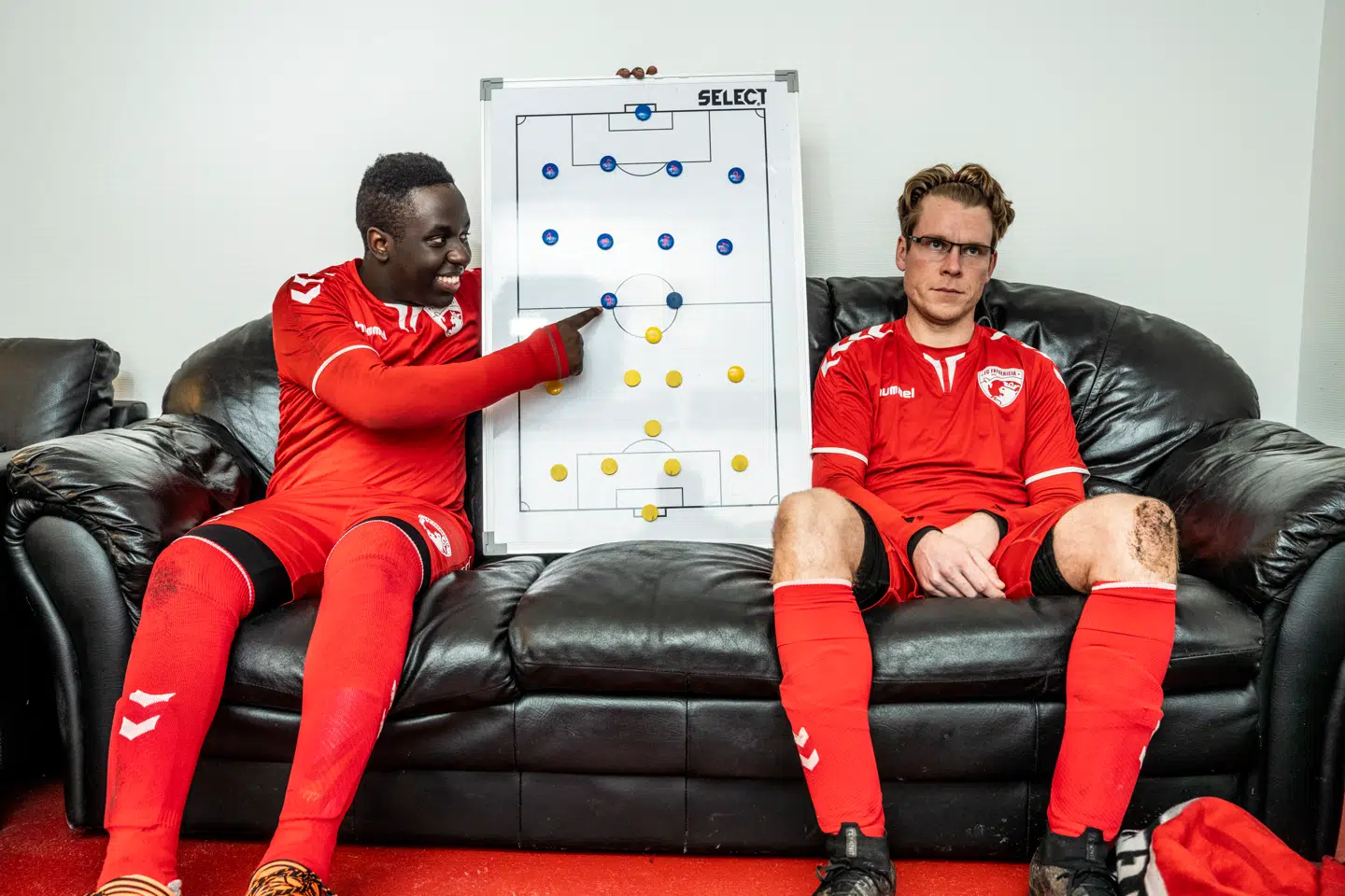 Thue Ersted Rasmussen spiller blandt andet sammen med Melvin Kakooza i serien 'Sunday'. Foto: Privat