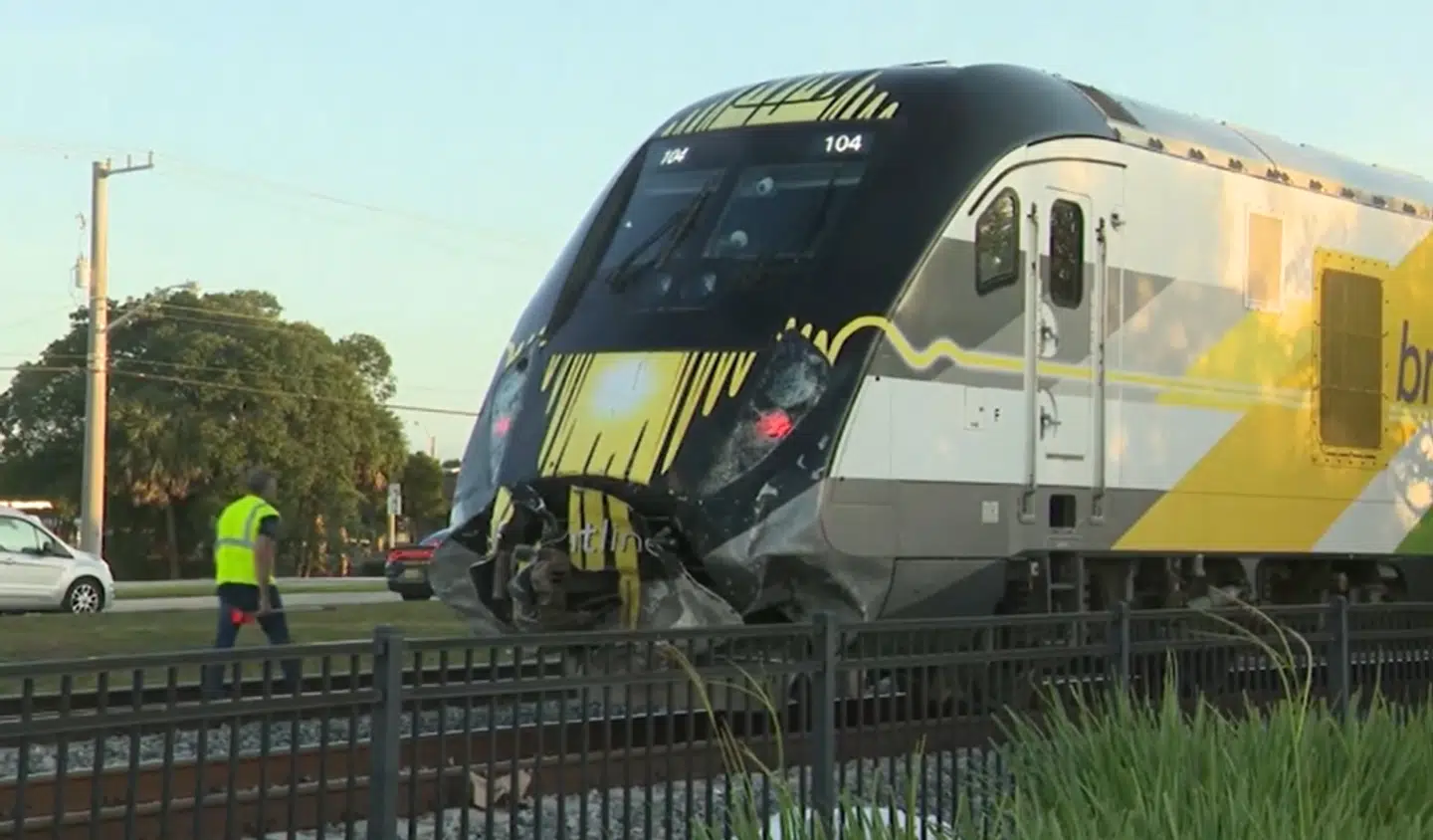 Der skete forbavsende lidt skade på højhastighedstoget.