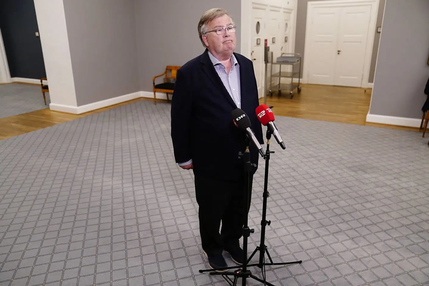 Claus Hjort Frederiksen (V) udtaler sig på Christiansborg, torsdag 12. maj 2022.