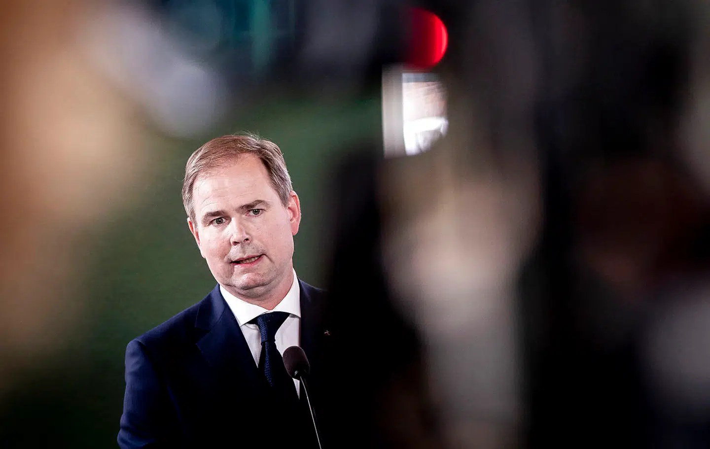 Finansminister Nicolai Wammen holder pressemøde om Økonomisk Redegørelse samt Danmarks Konvergensprogram i Finansministeriet i København, torsdag den 12. maj 2022.. (Foto: Liselotte Sabroe/Ritzau Scanpix)