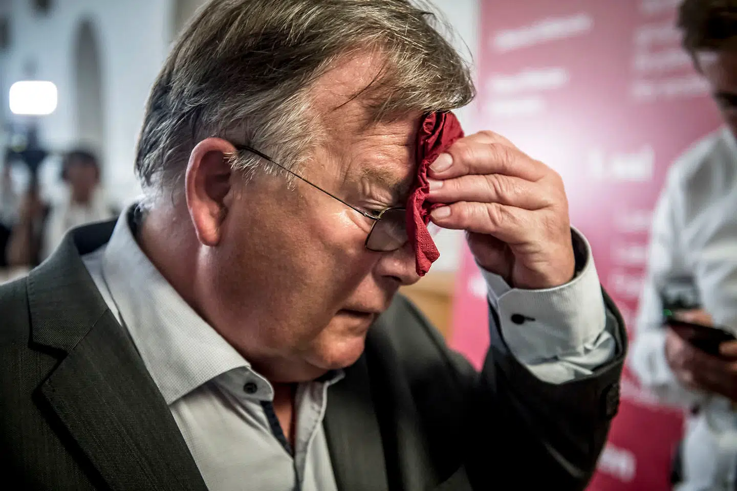 Claus Hjorth Frederiksen til venstres valgfest i Landstingssalen på Christiansborg under Folketingsvalget 2019, onsdag 5. juni 2019.