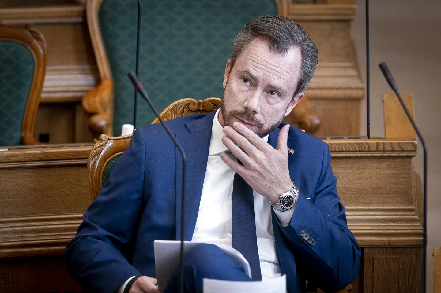 Venstres formand Jakob Ellemann-Jensen under spørgetime med statsministeren. (Arkivfoto). Liselotte Sabroe/Ritzau Scanpix