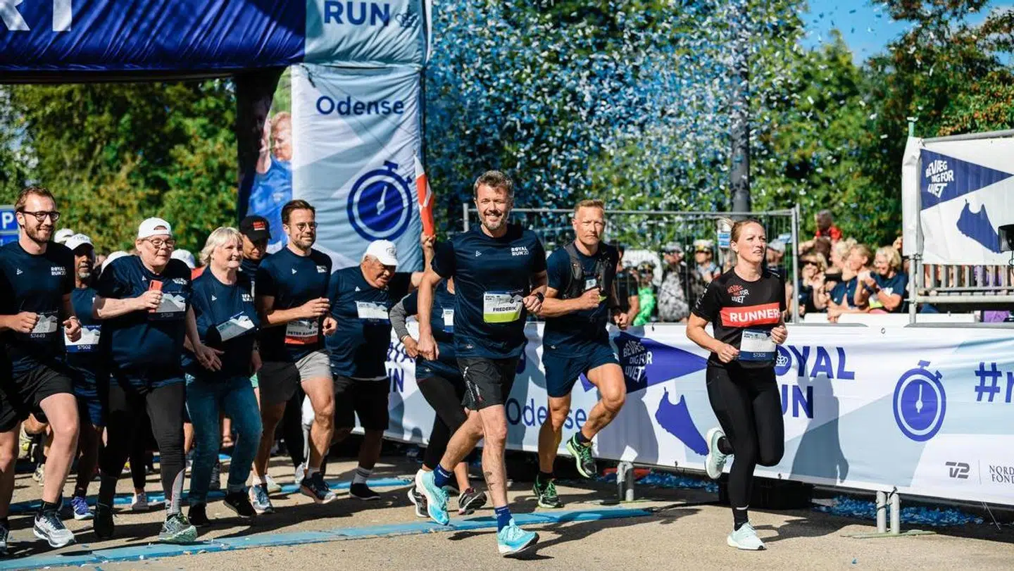 Billedet er fra Royal Run i Odense 2021. I år må man se langt efter de kongelige løbere i Odense. Foto: Lasse Olsson