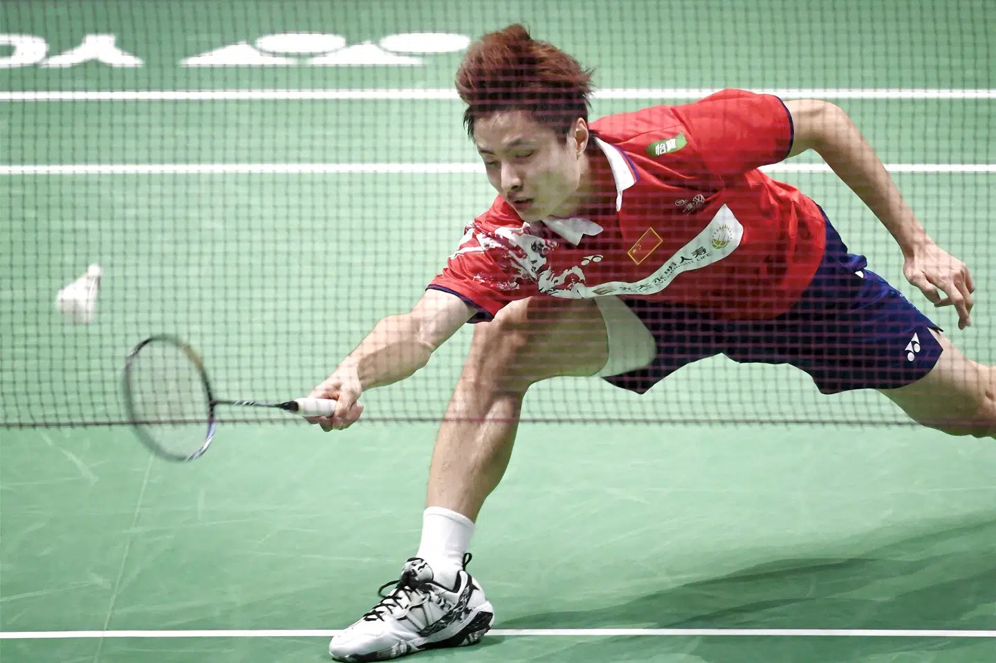 Shi Yuqi valgte at trække sig fra kampen mod Kento Momota, og det koster ham nu en udelukkelse på et år. (Arkivfoto). Markku Ulander/Ritzau Scanpix