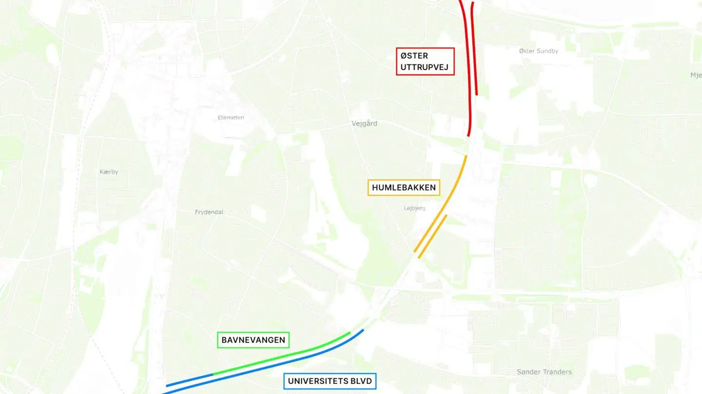 Her bliver støjskærmene sat op.