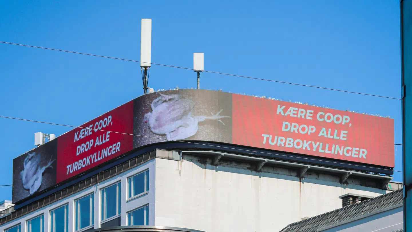 En af Animas outdoor skærme er placeret midt på Nørreport Station i København.