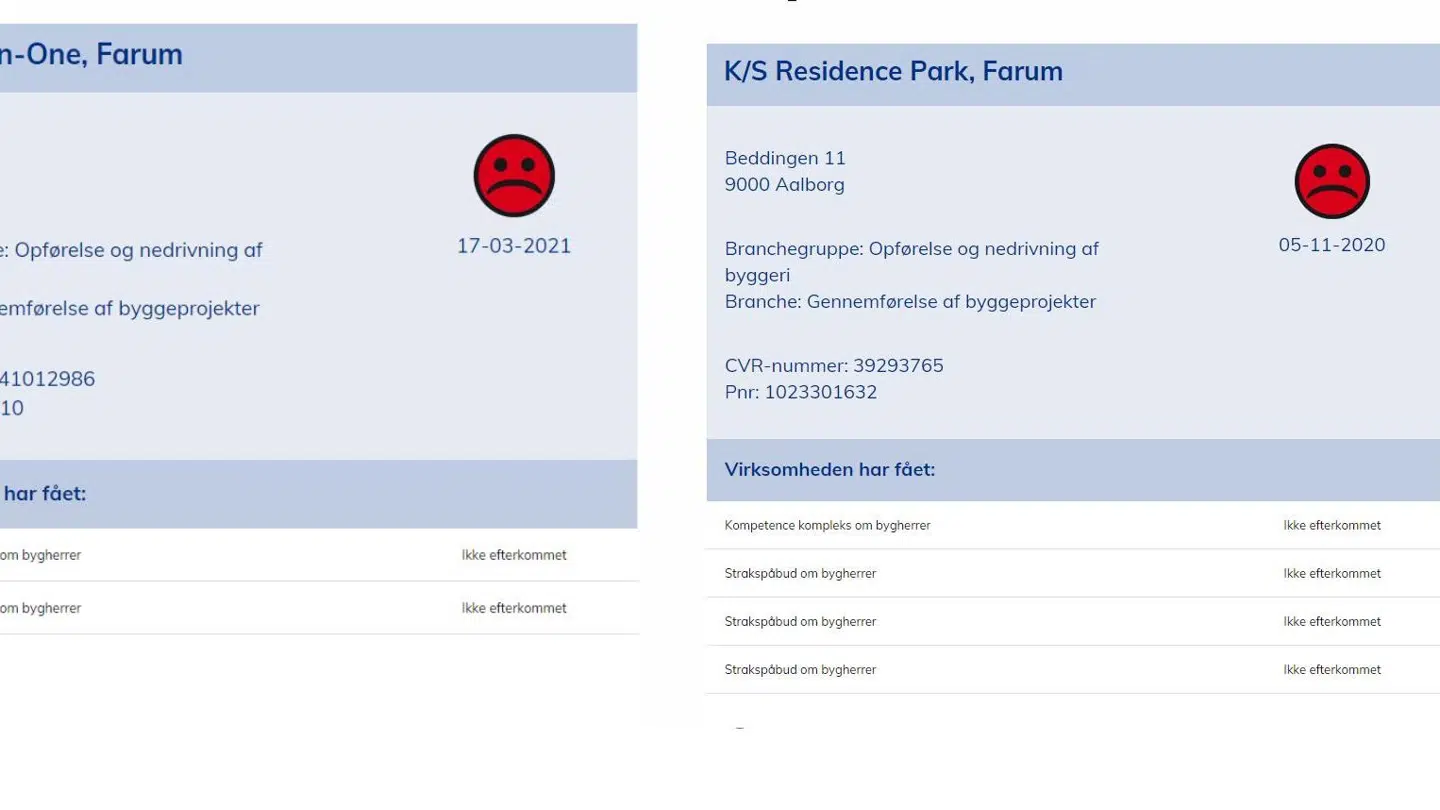 Sure smileyer og påbud til Skovsgaards firmaer.