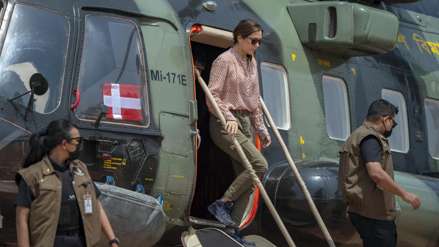 Kronprinsessens helikopter bar navnet 'Ladybird'.
