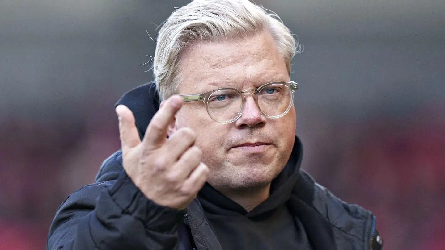 AaB's træner Lars Friis i 3F Superliga-kampen mellem AaB og Silkeborg IF på Aalborg Portland Park, søndag den 24. april 2022.. (Foto: Henning Bagger/Ritzau Scanpix)