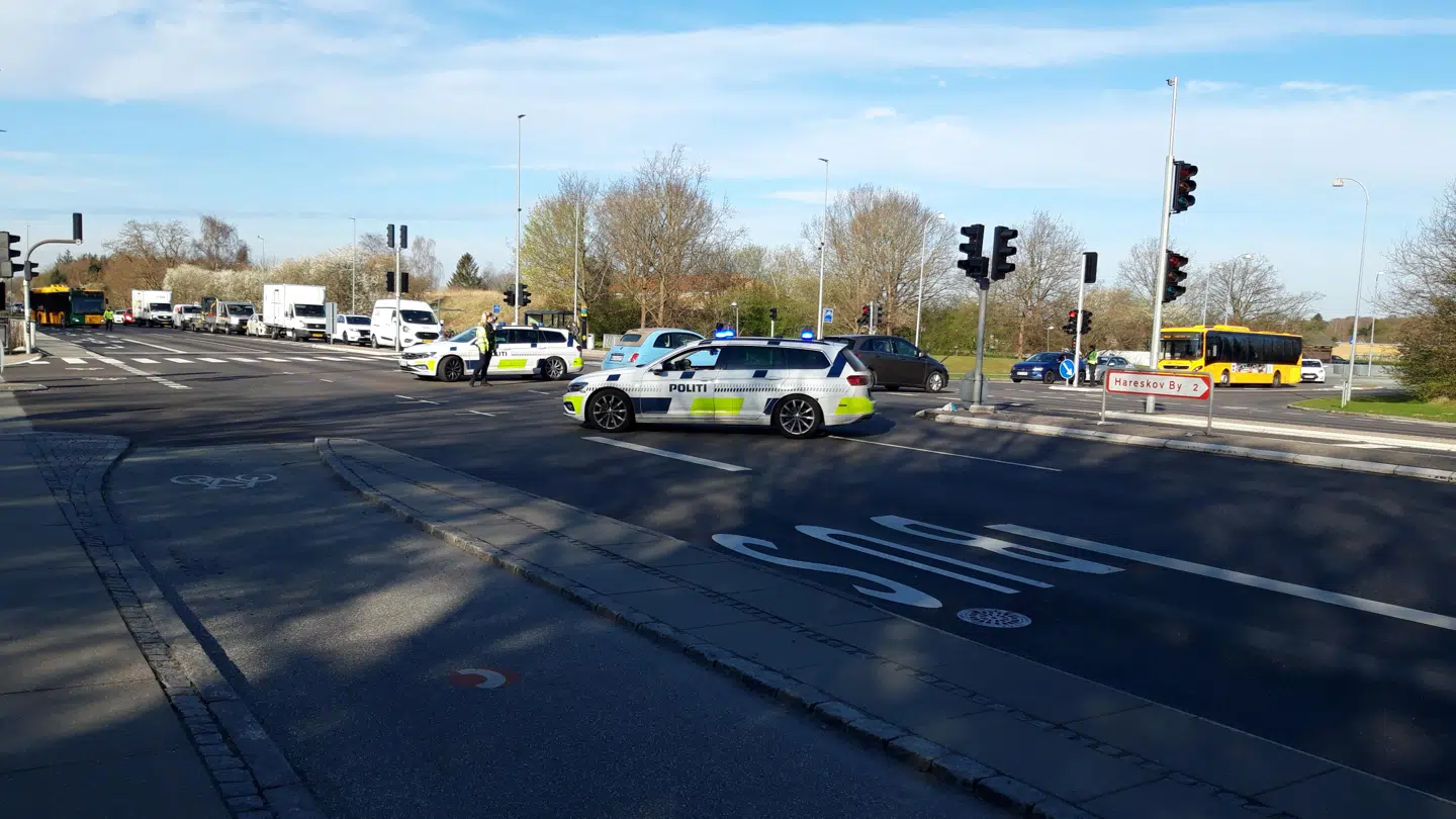 Krydset har været afspærret.