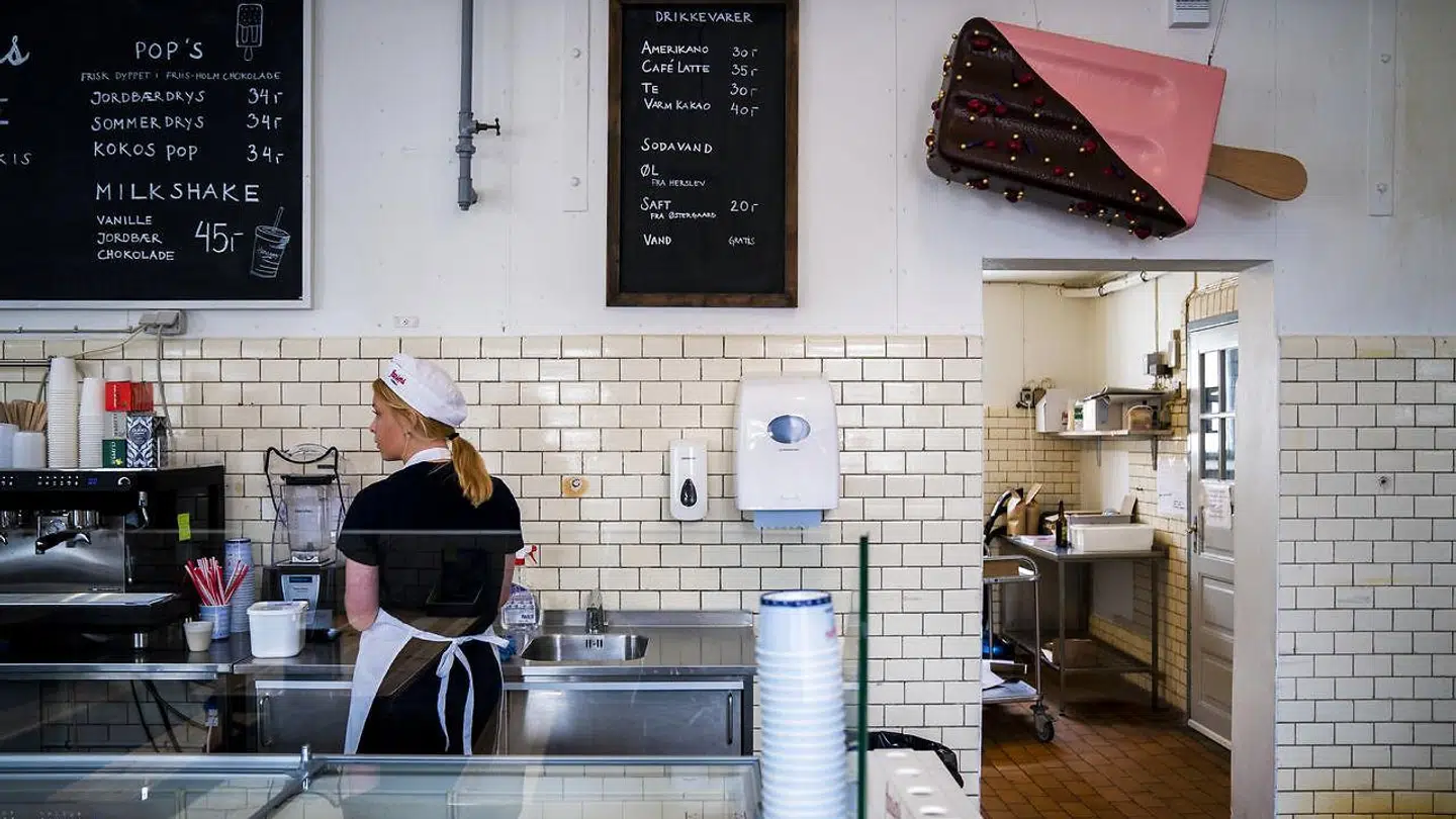 Hansens Ismejeri i Jægerspris, onsdag den 15. juni 2020.