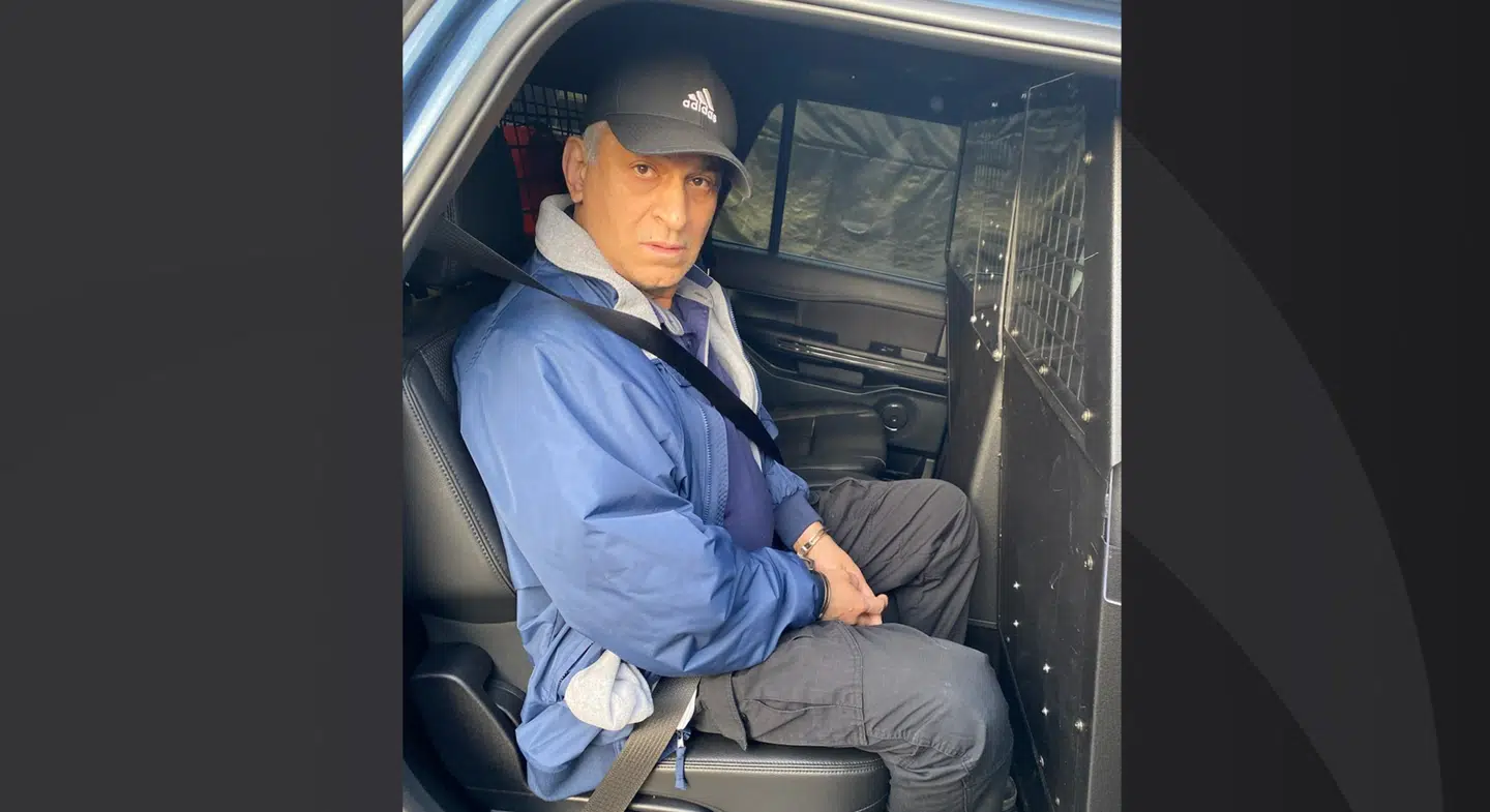 William Hernando Usma Acosta har været på flugt i over 20 år. Her er han kort efter sin anholdelse.