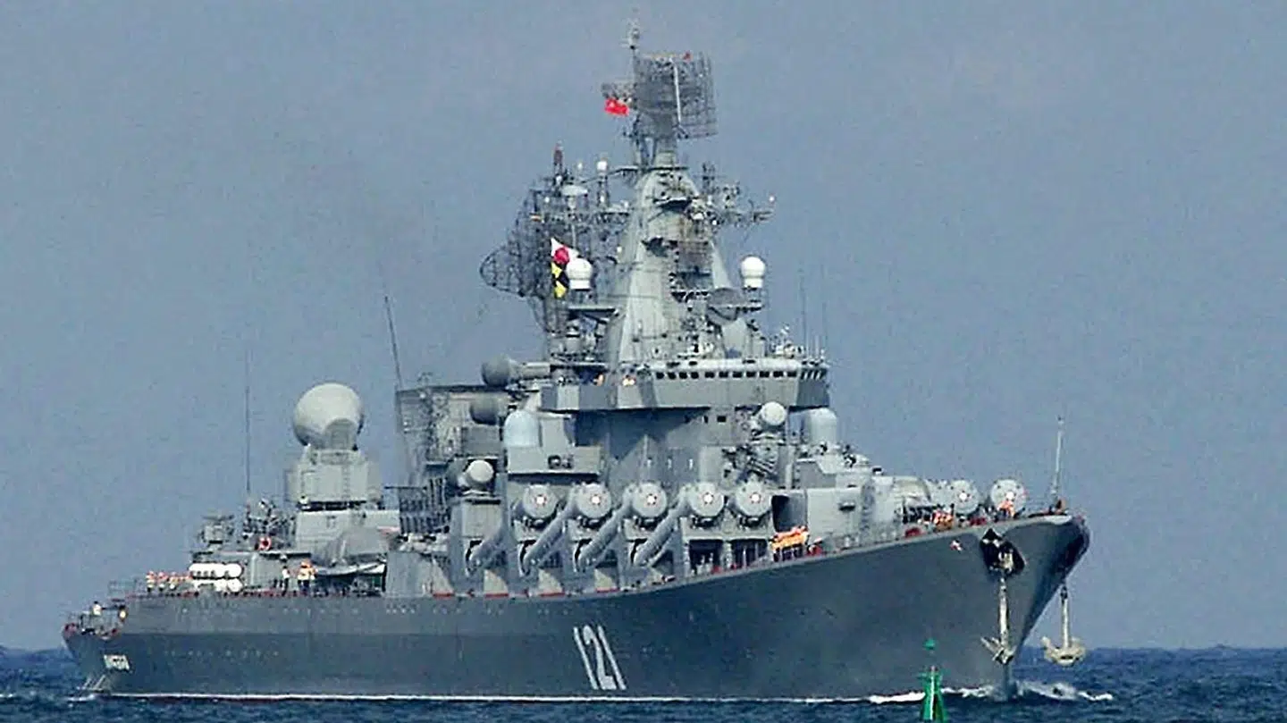 Uanset årsag er det et kæmpe nederlag for Rusland, at krigsskibet "Moskva" er gået ned, mener forsker. Billedet her af 'Moskva' er fra 29. august 2013.