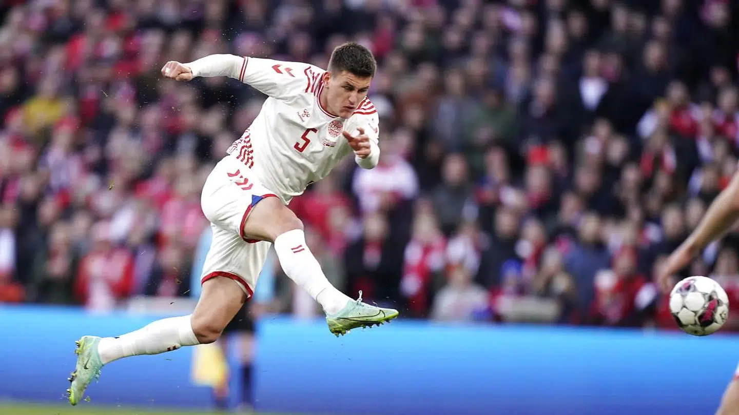 Joakim Mæhle scorede i den seneste landskamp, da Danmark slog Serbien med 3-0 i Parken.