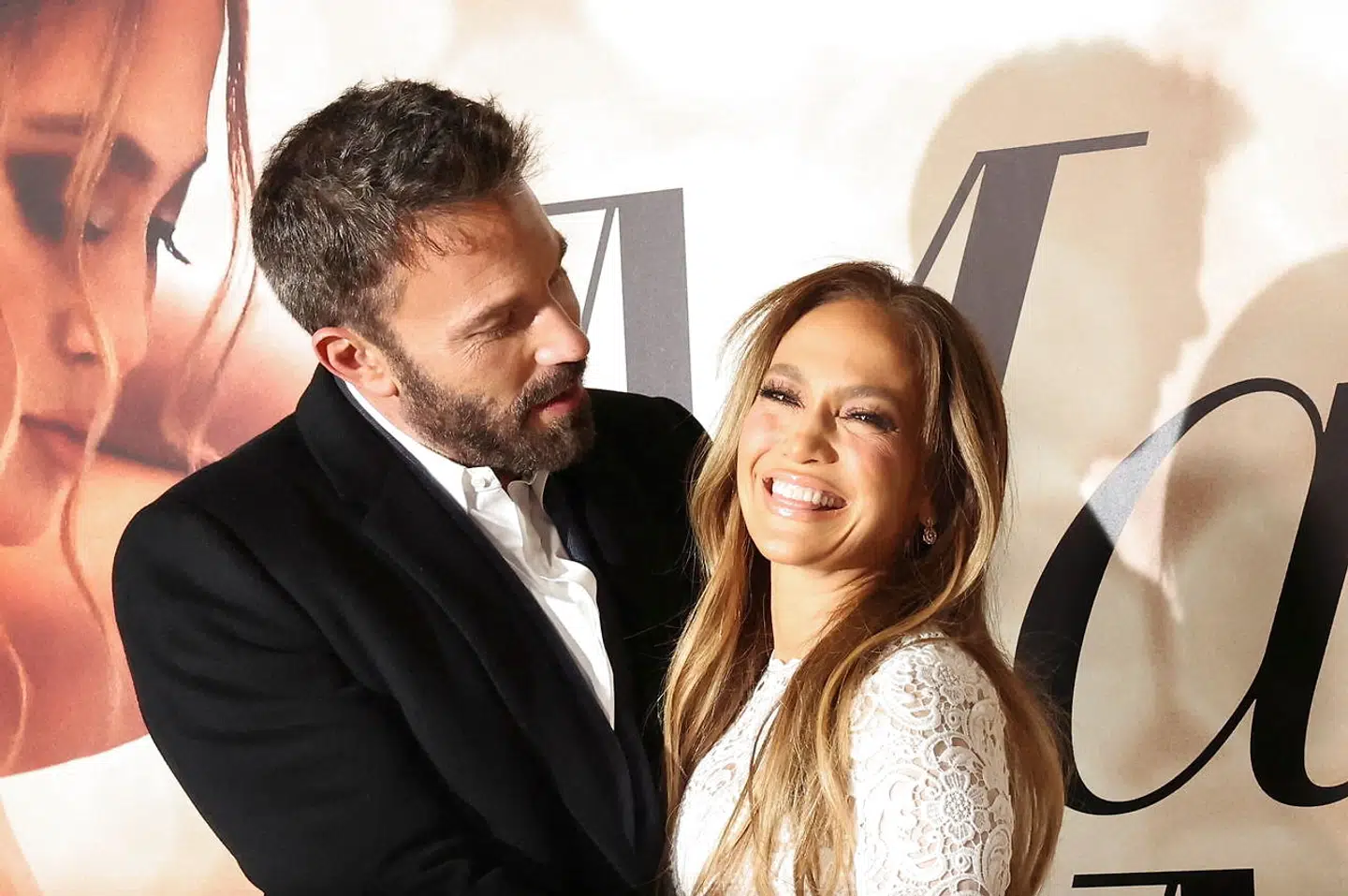 Jennifer Lopez and Ben Affleck attend a special screening of the film "Marry Me" at the Directors Guild of America in Los Angeles, California, U.S., February 8, 2022. REUTERS/Mario Anzuoni TPX IMAGES OF THE DAY