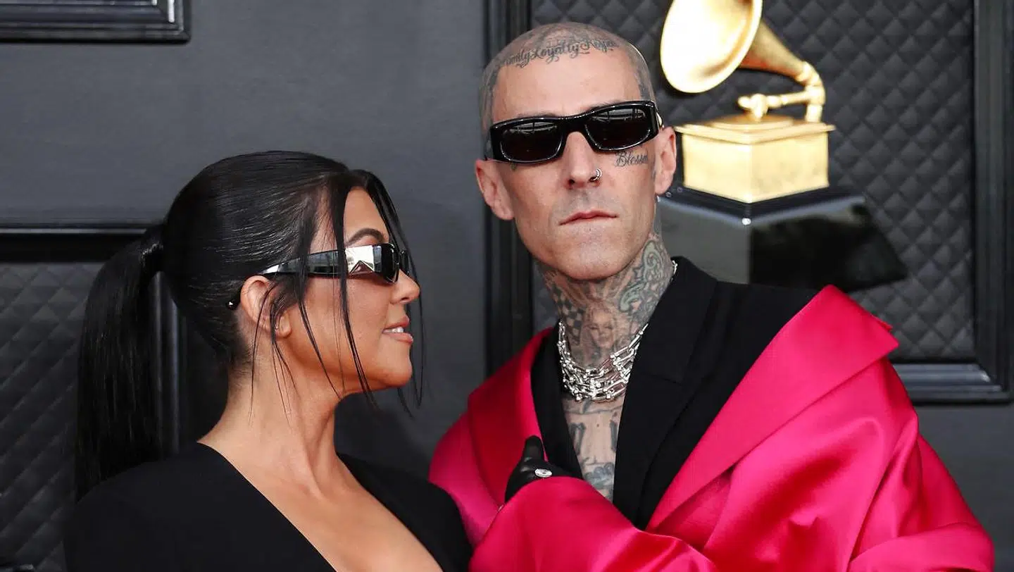 Kourtney Kardashian og Travis Barker.