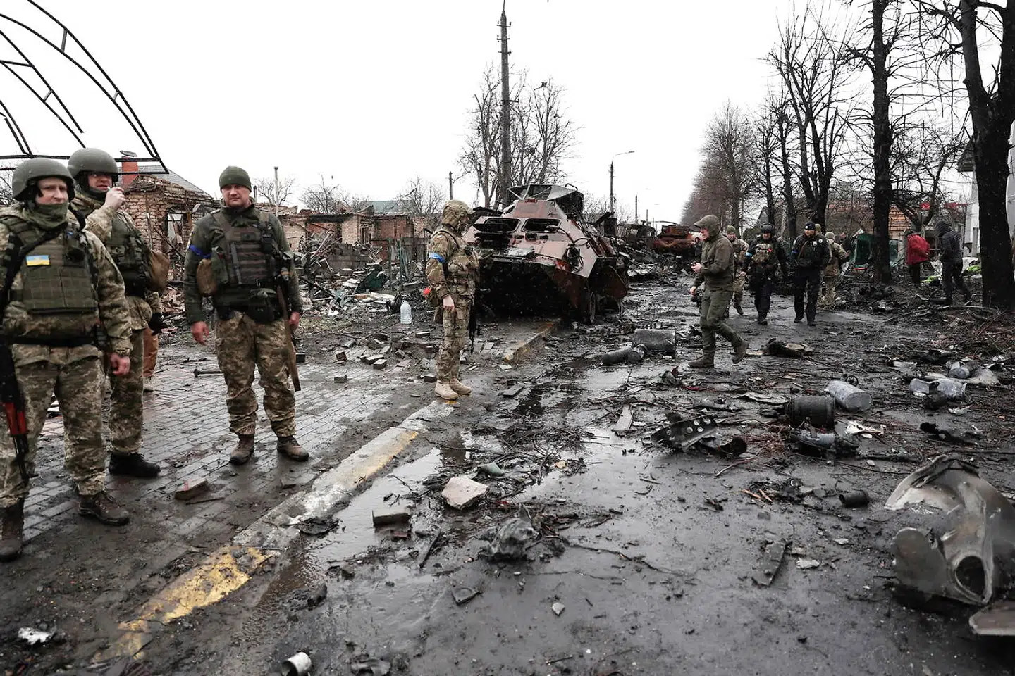 Også de materielle ødelæggelser i Butja har været enorme.