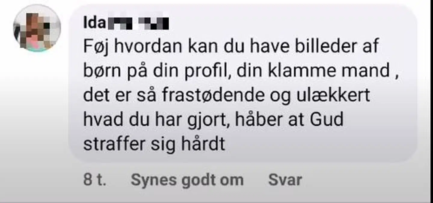 En tilsyneladende falsk profil af en ung pige har kommenteret på et af Patricks billeder, hvor han er sammen med sine børn.Formålet er at chikanere ham så meget, at han til sidst betaler sin gæld. Patrick har bare ikke pengene.