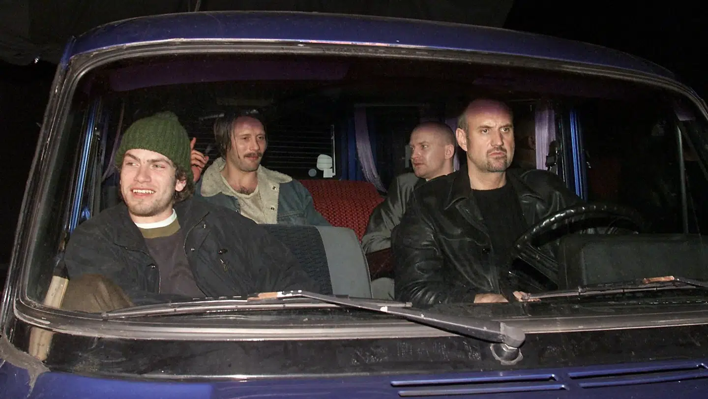 Nikolaj Lie Kaas, Mads Mikkelsen, Ulrich Thomsen og Søren Pilmark: Holdet der i 2000 spillede med i filmen 'Blinkende Lygter'.