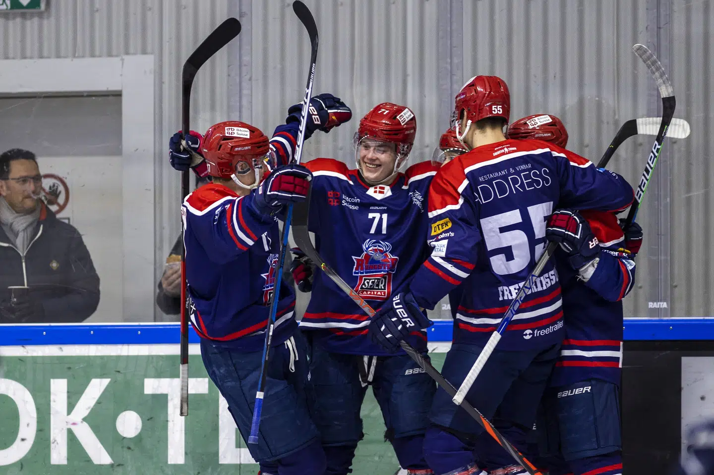 Smilene er store hos Rungsted, der slog Herning med 4-1 i kvartfinaleserien. Martin Sylvest/Ritzau Scanpix