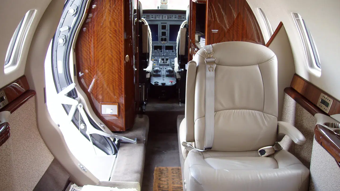 Sådan ser et Cessna 680 fly ud indenfor.